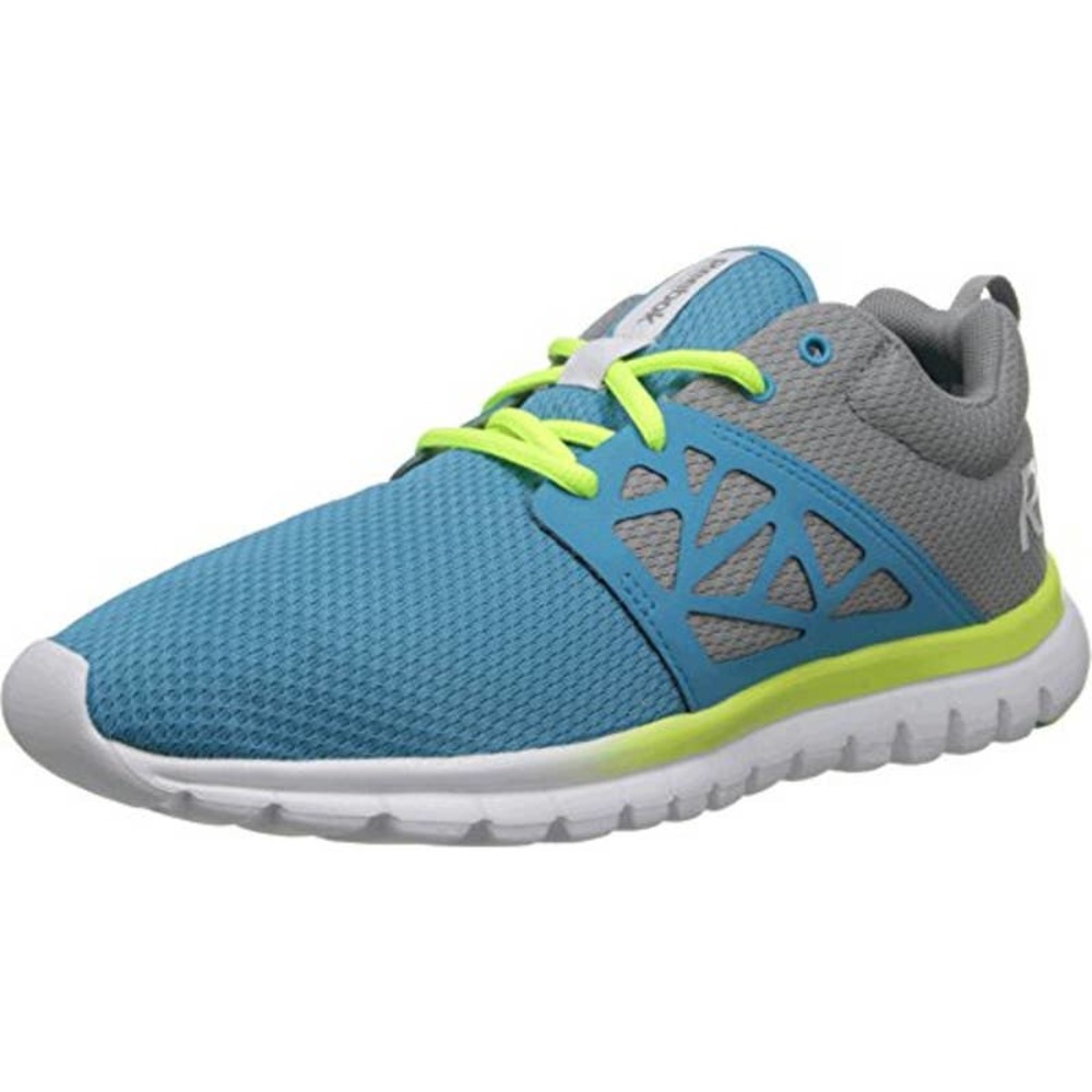 Reebok Sublite Authentic Womens Running Shoe in Blue-Grey-Yellow Size 8